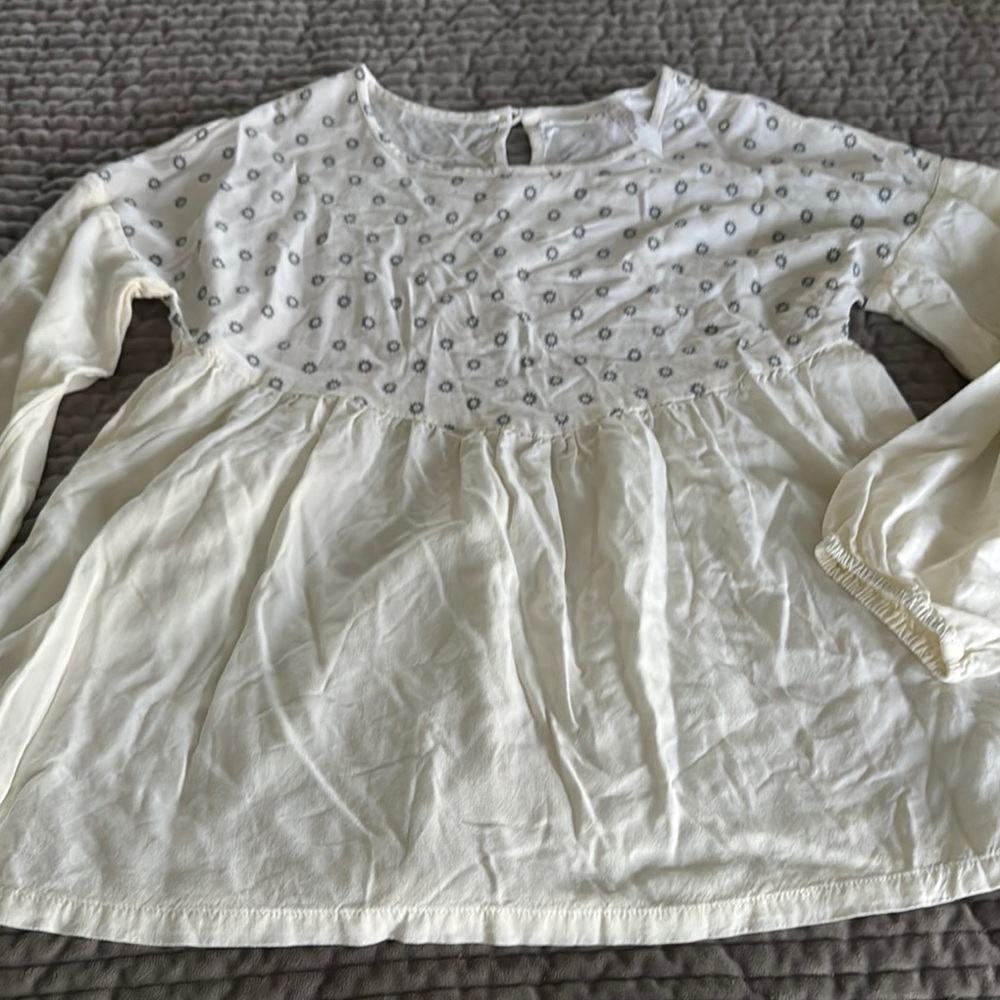 Matilda Jane. Size 8. Kids Cream Long Sleeve Top. Like new.